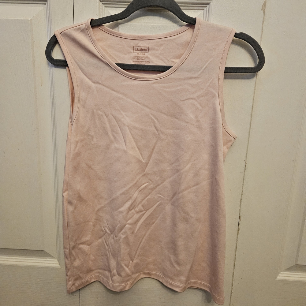 L.L. Bean Women's Light Pink Crewneck Tank